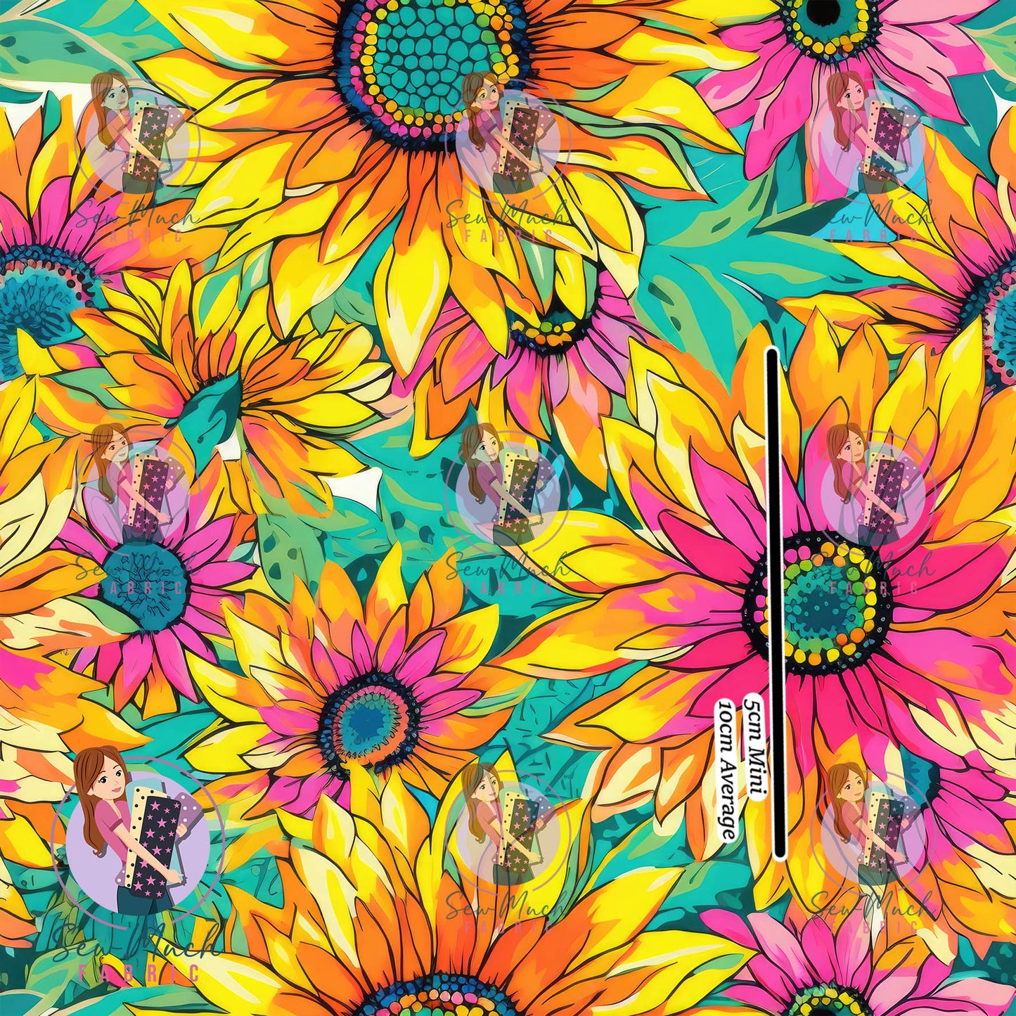 Bright Sunflowers | French Terry | Retail | Average scale