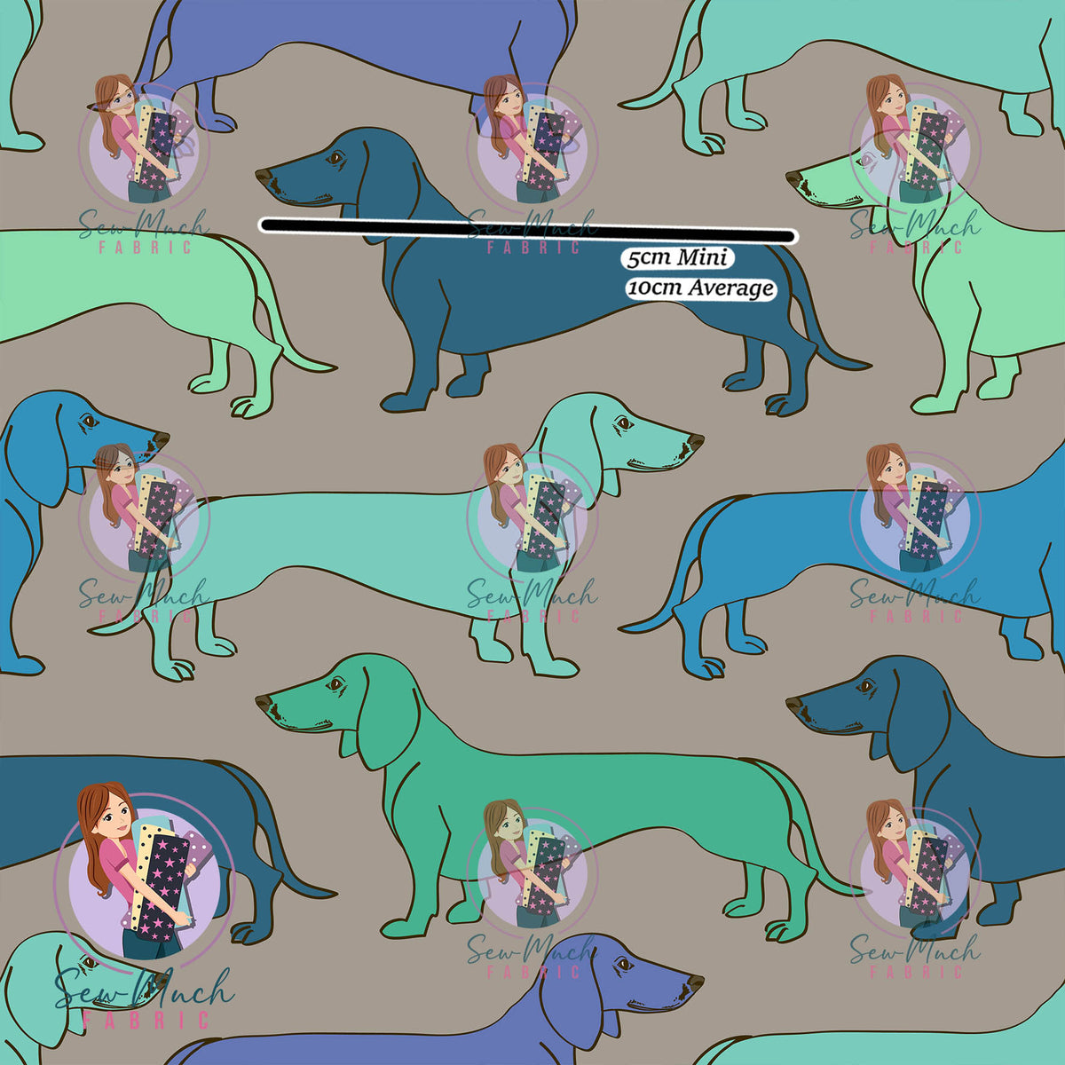 SEPTEMBER Pre-Order (2): Dachshunds Green & Blue