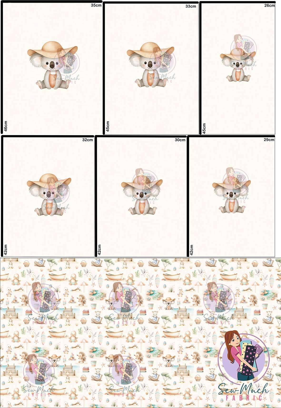 SEPTEMBER Pre-Order (1): Aussie Beach 'PANEL FOR ROMPERS'