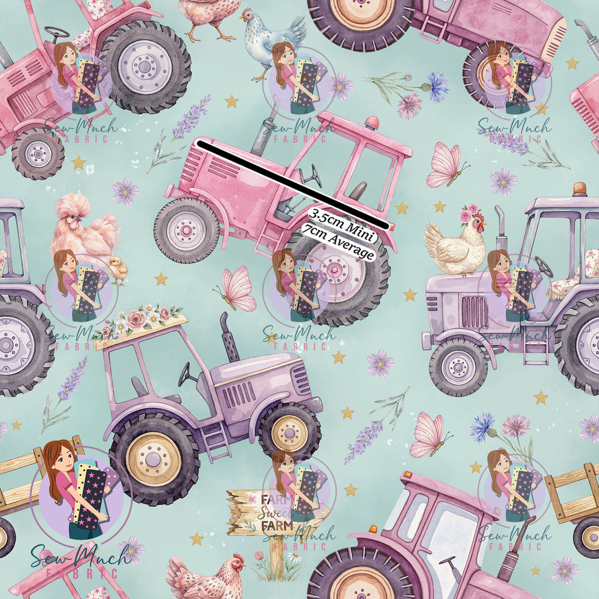 OCTOBER Pre-Order (1): Tractors Pink & Purple