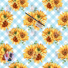 Load image into Gallery viewer, Unlimited Pre-Order: Floral Sunflower Blue Gingham
