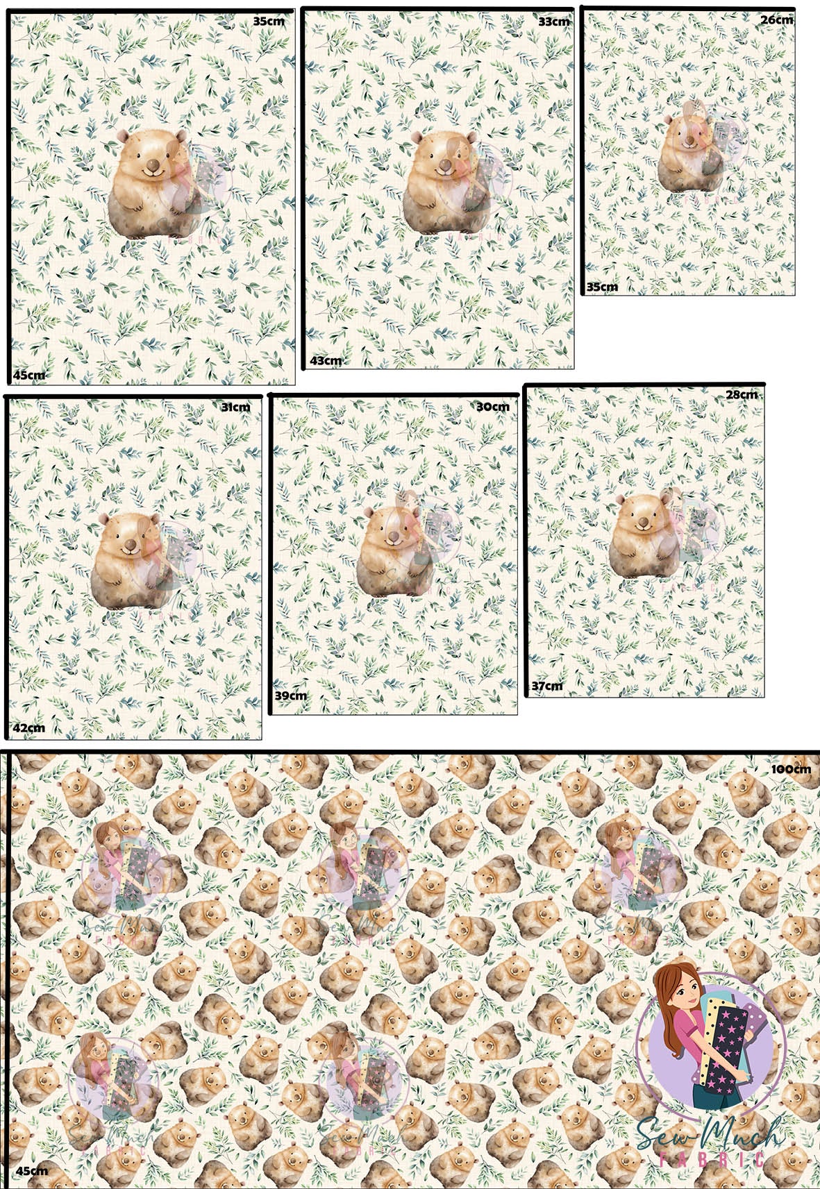 Unlimited Pre-Order: Wombat 'PANEL FOR ROMPERS'