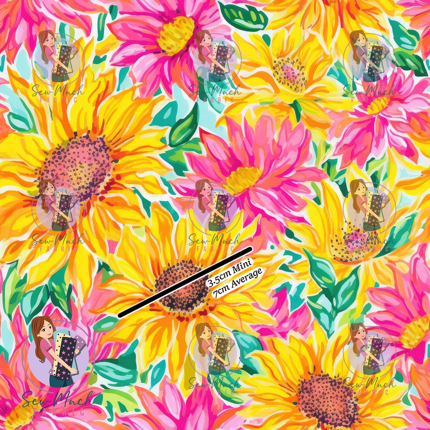 Colourful Sunflower | Woven | Retail | Average Scale
