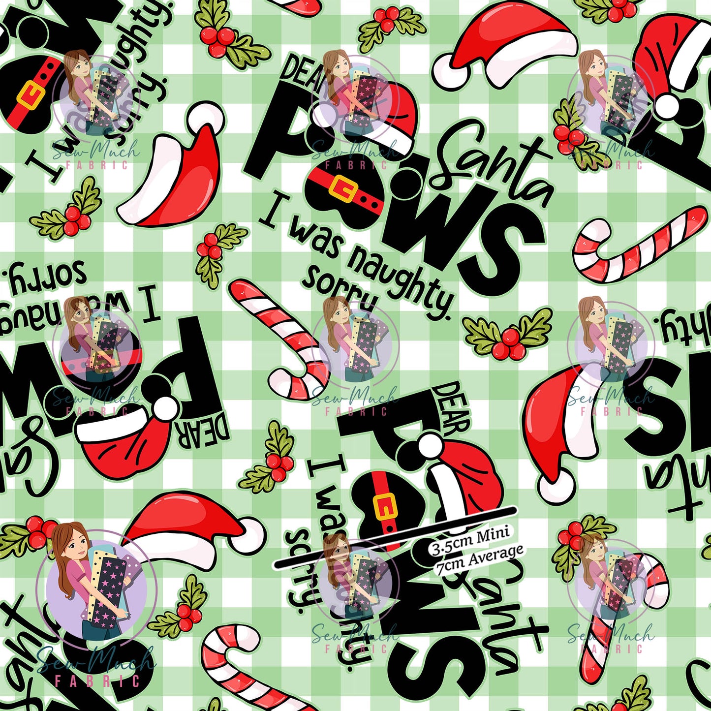 Christmas: Dear Santa Paws Green | Woven | Retail | MINI Scale