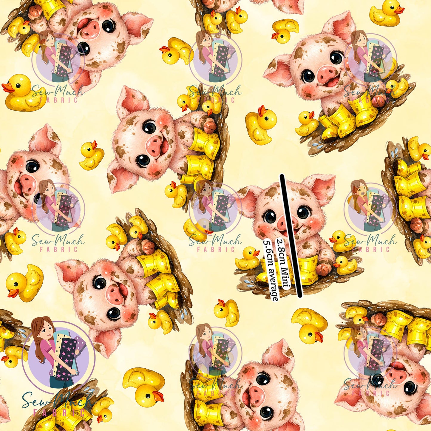 Pigs in the Mud | Woven | Retail | Average Scale