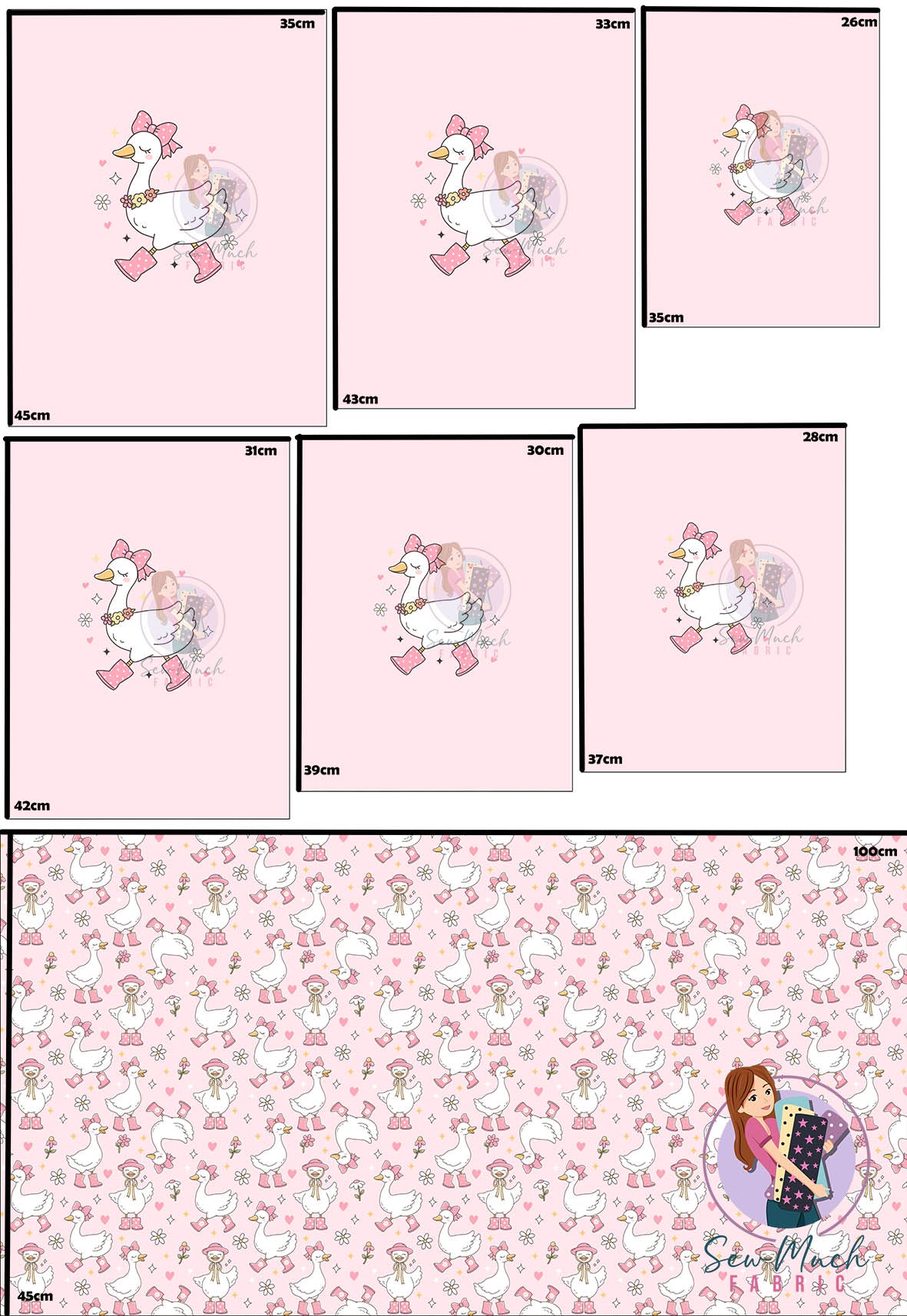 Unlimited Pre-Order: Pink Goose 'PANEL FOR ROMPERS'