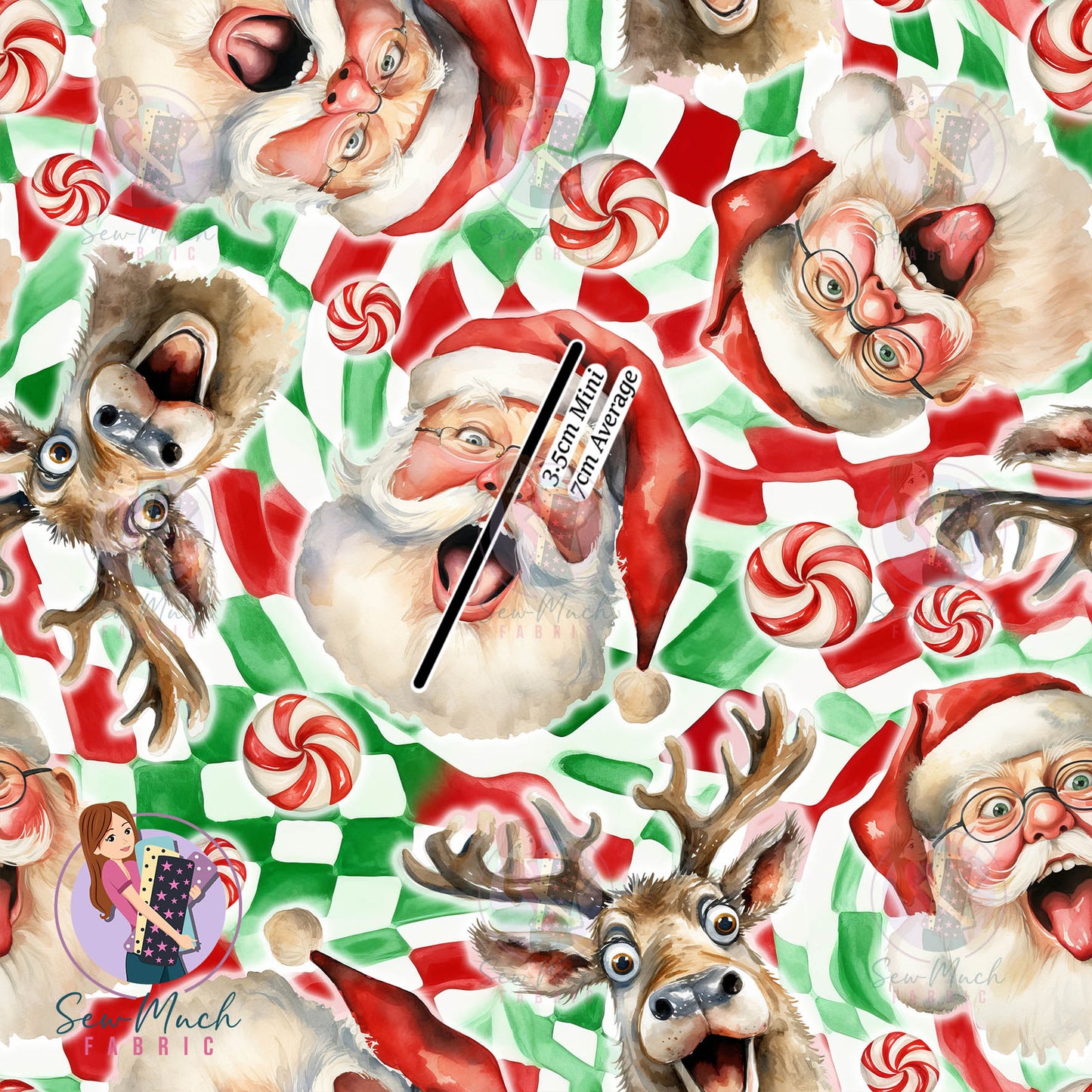 Crazy Santa And Reindeer | Canvas | Retail | Average Scale