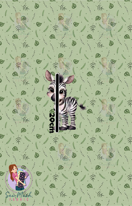 Zebra Green | PANEL | Retail | Cotton Woven