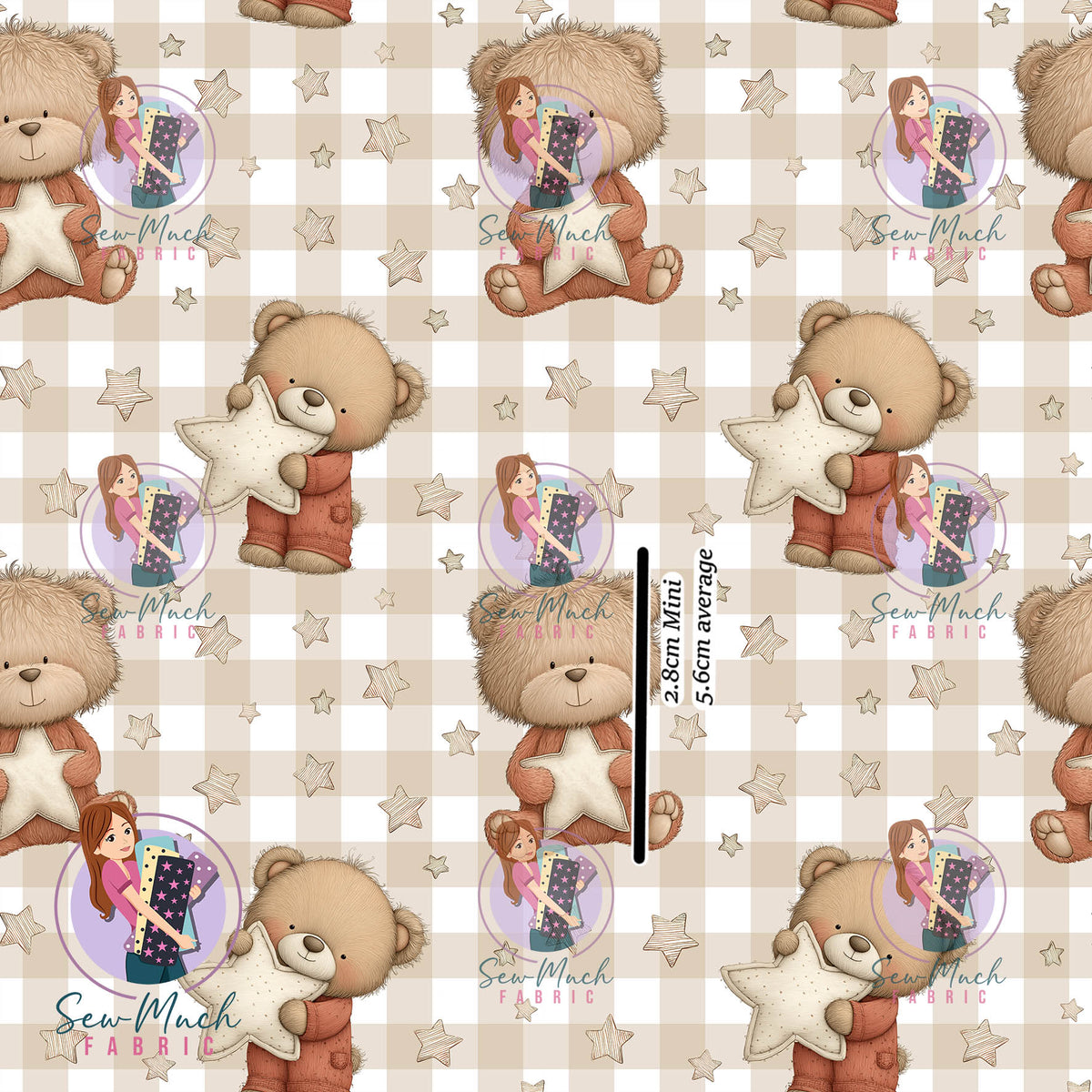 Teddy Star Gingham | Woven | Retail | Average Scale