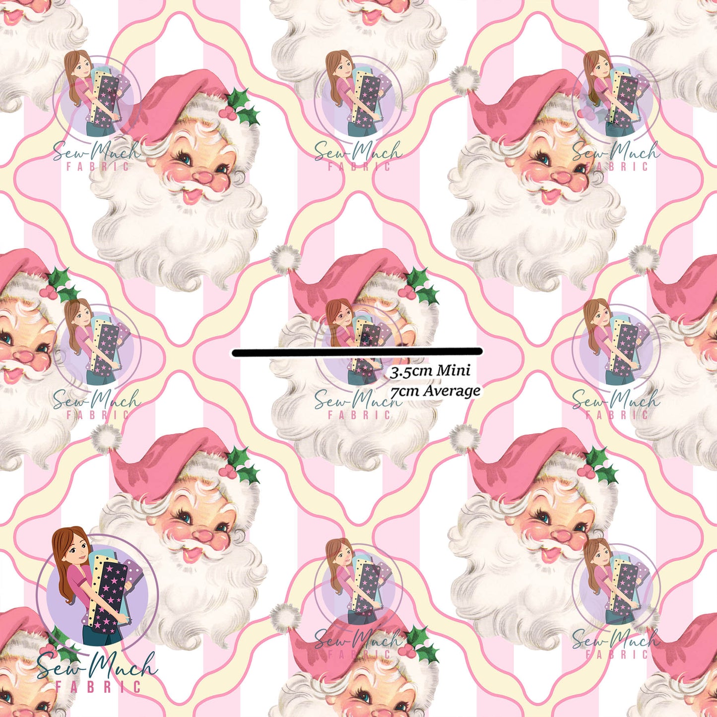 CHRISTMAS Pre-Order: Pink Bow Santa