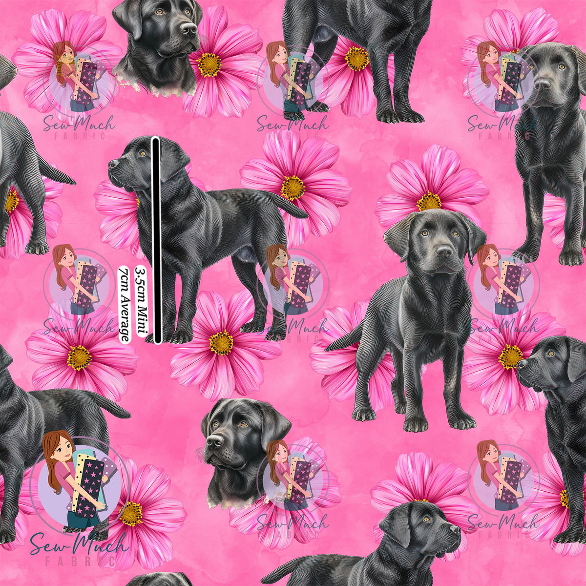 SEPTEMBER Pre-Order (2): Black Labrador Pink Floral