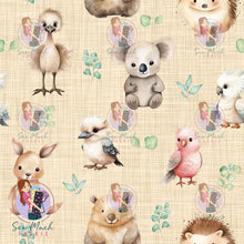 Load image into Gallery viewer, Australian Animals Beige | French Terry | Retail | Average scale