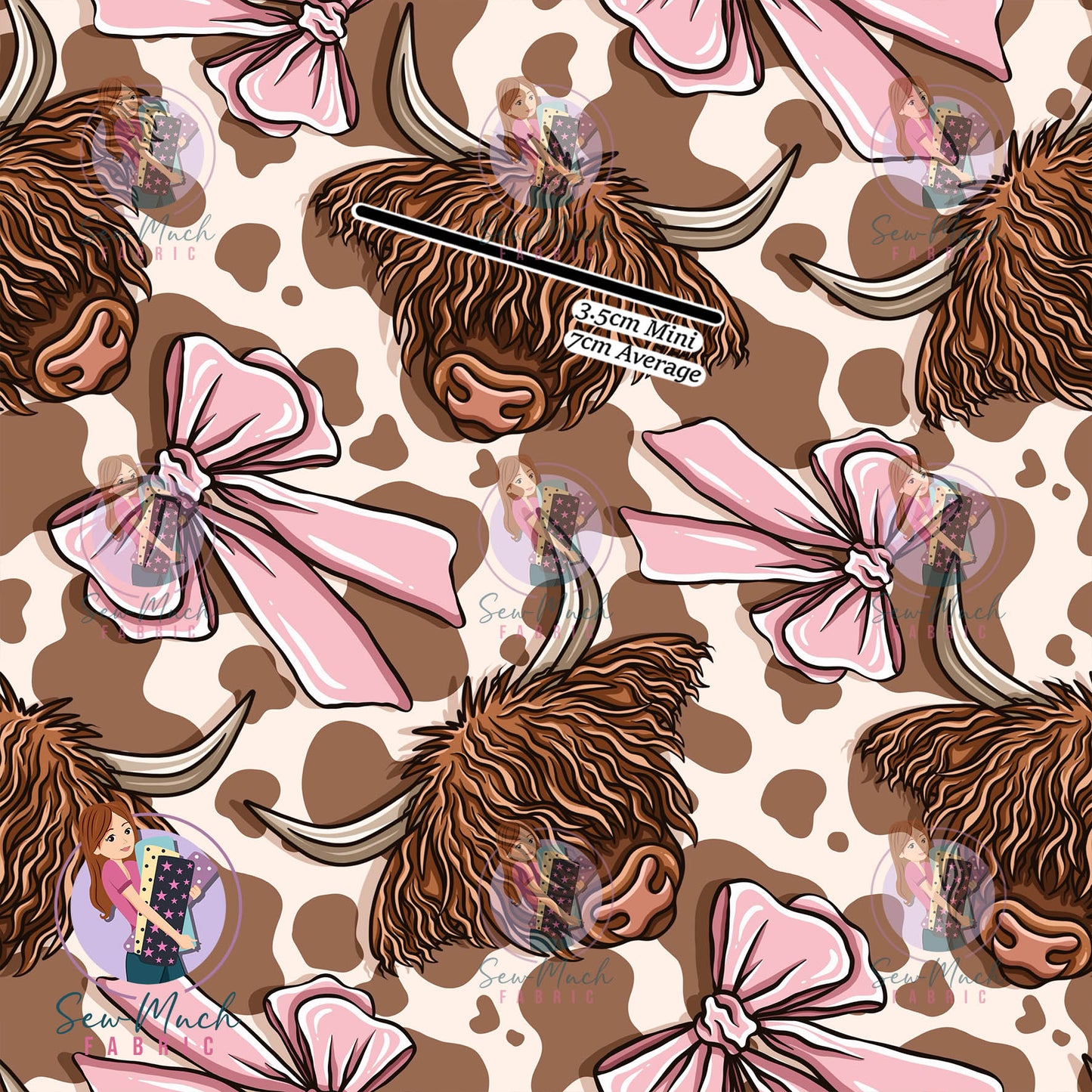 Highland Pink Bow | Woven | Retail | MINI Scale