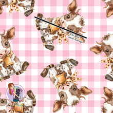 Load image into Gallery viewer, Unlimited Pre-Order: Cute Cows Pink Gingham
