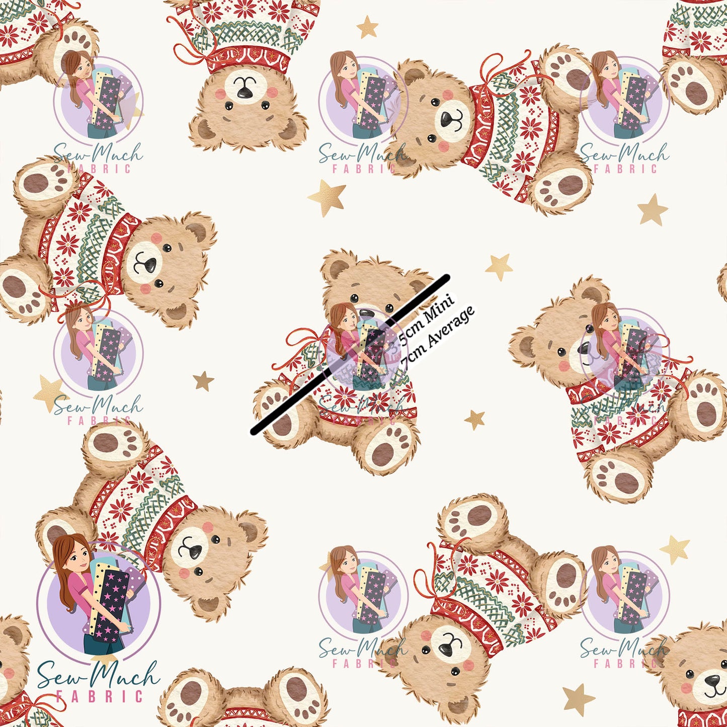 CHRISTMAS: Teddy Bear | Woven | Retail | Average Scale