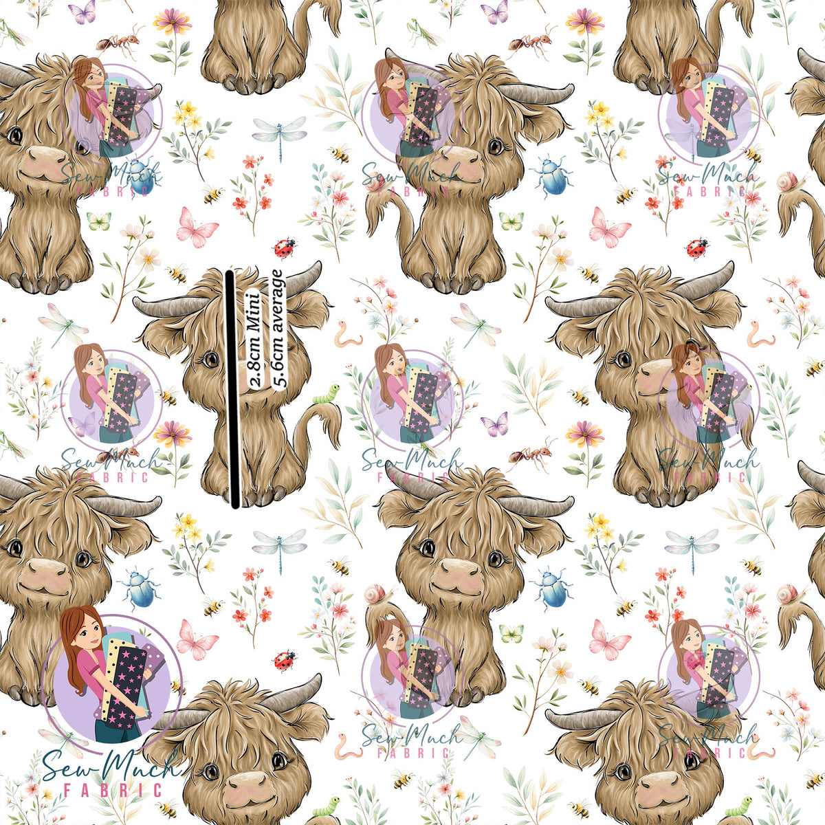 Highland Cows Bugs & Insects | Woven | Retail | Average Scale