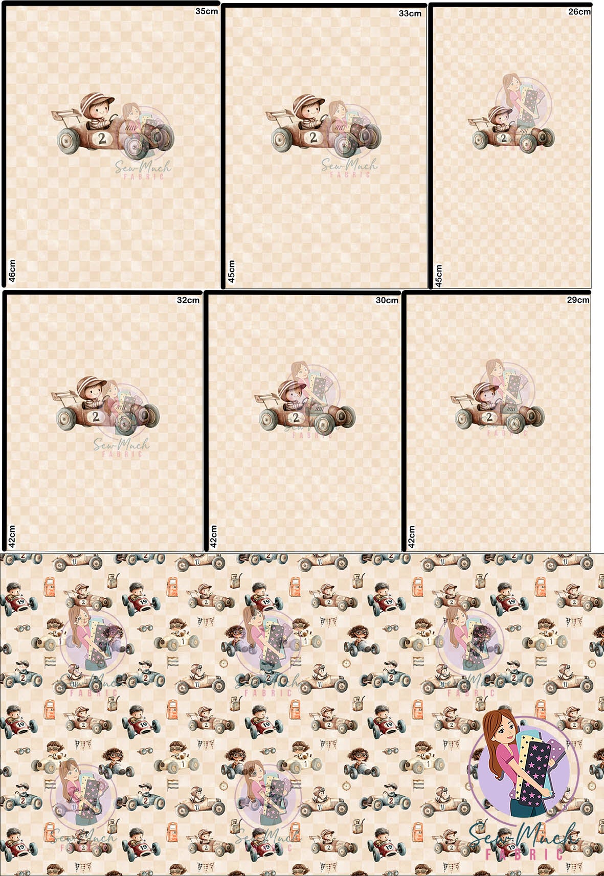 AUGUST Pre-Order (2): Race Beige 'PANEL FOR ROMPERS'