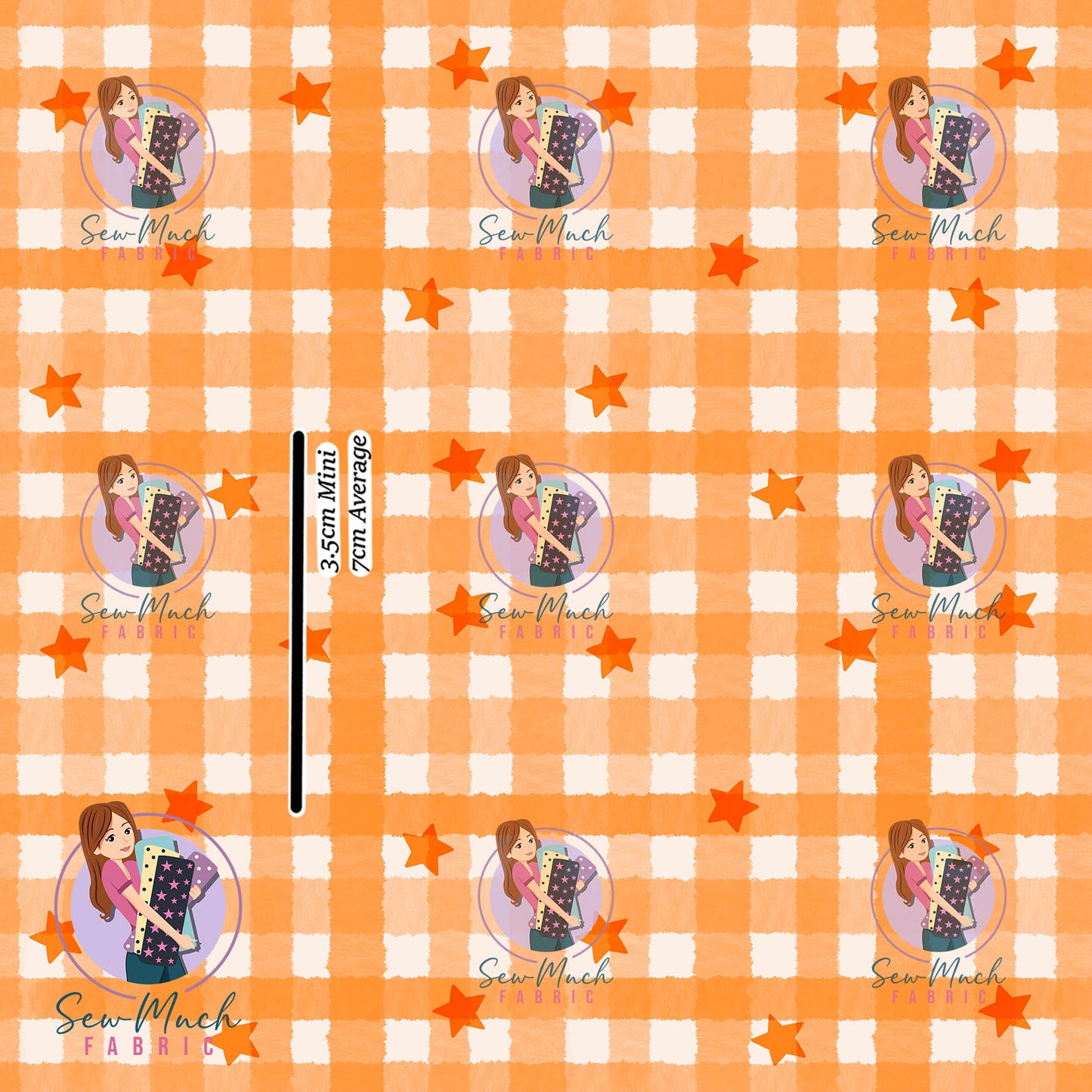 JUNE Pre-Order (2): Star Gingham Orange