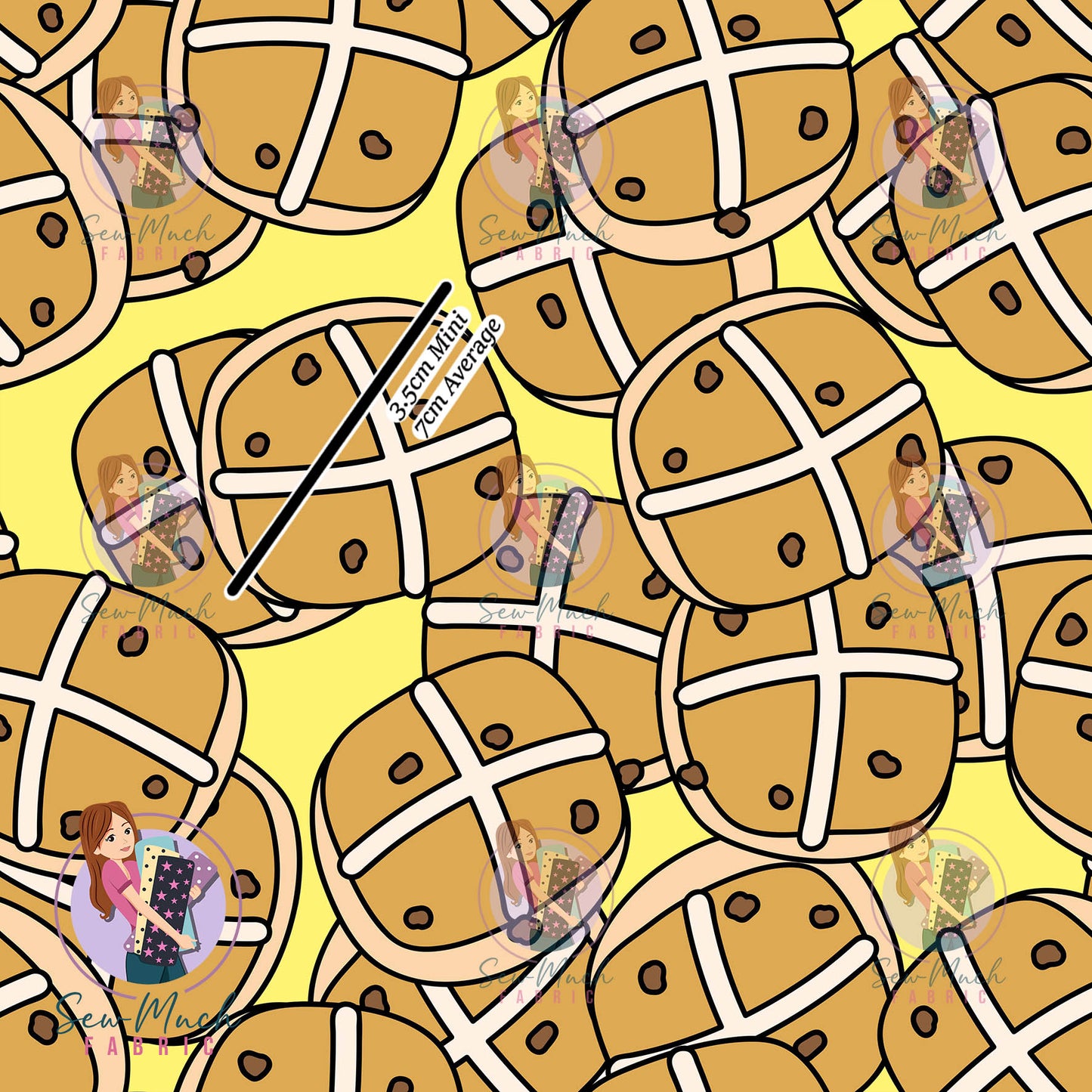 Hot Cross Bun Yellow | TWILL | Retail | MINI Scale