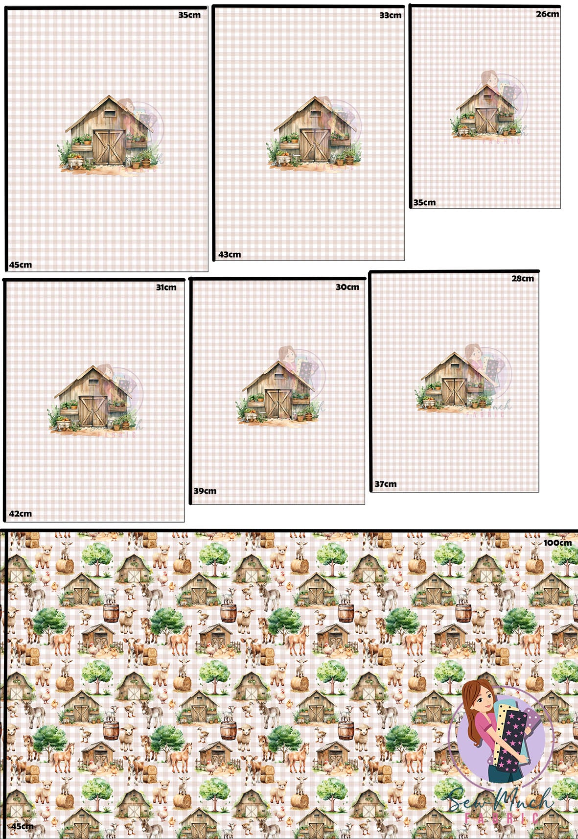 Unlimited Pre-Order: Farm Beige 'PANEL FOR ROMPERS'