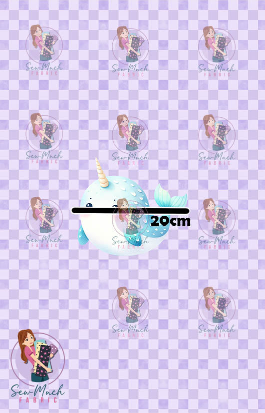 Purple Sea Animals | Panel | Retail | French Terry