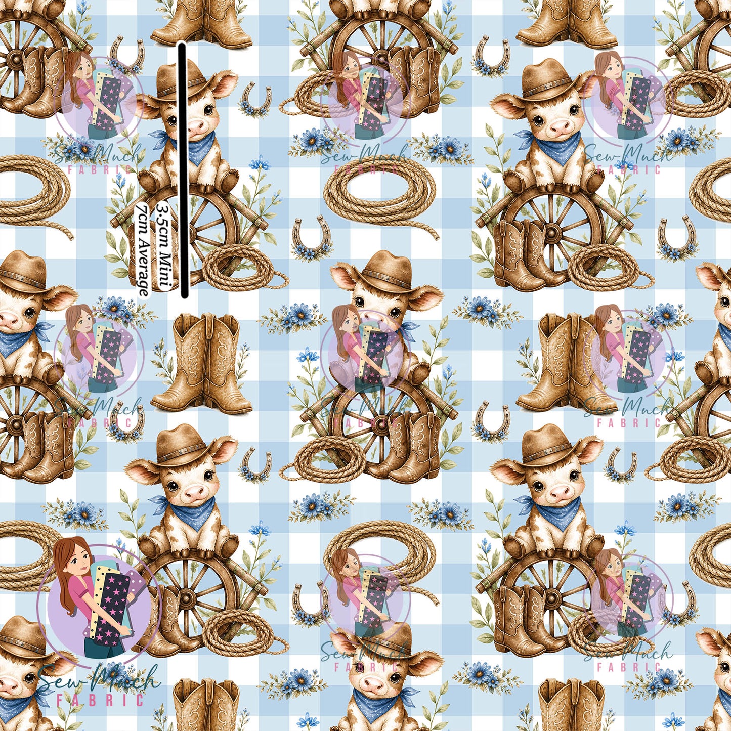 Western Cow Gingham | Woven | Retail | Average Scale