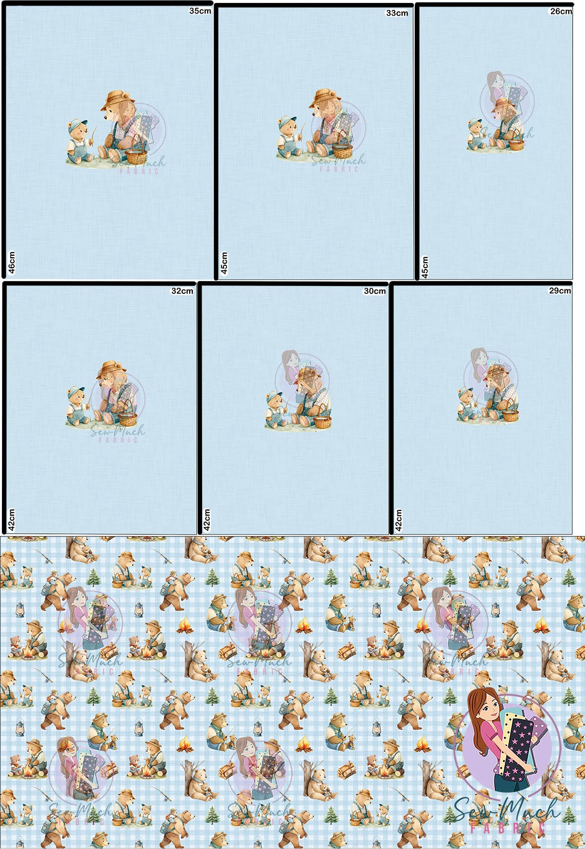 OCTOBER Pre-Order (1): Papa Bear 'PANEL FOR ROMPERS'