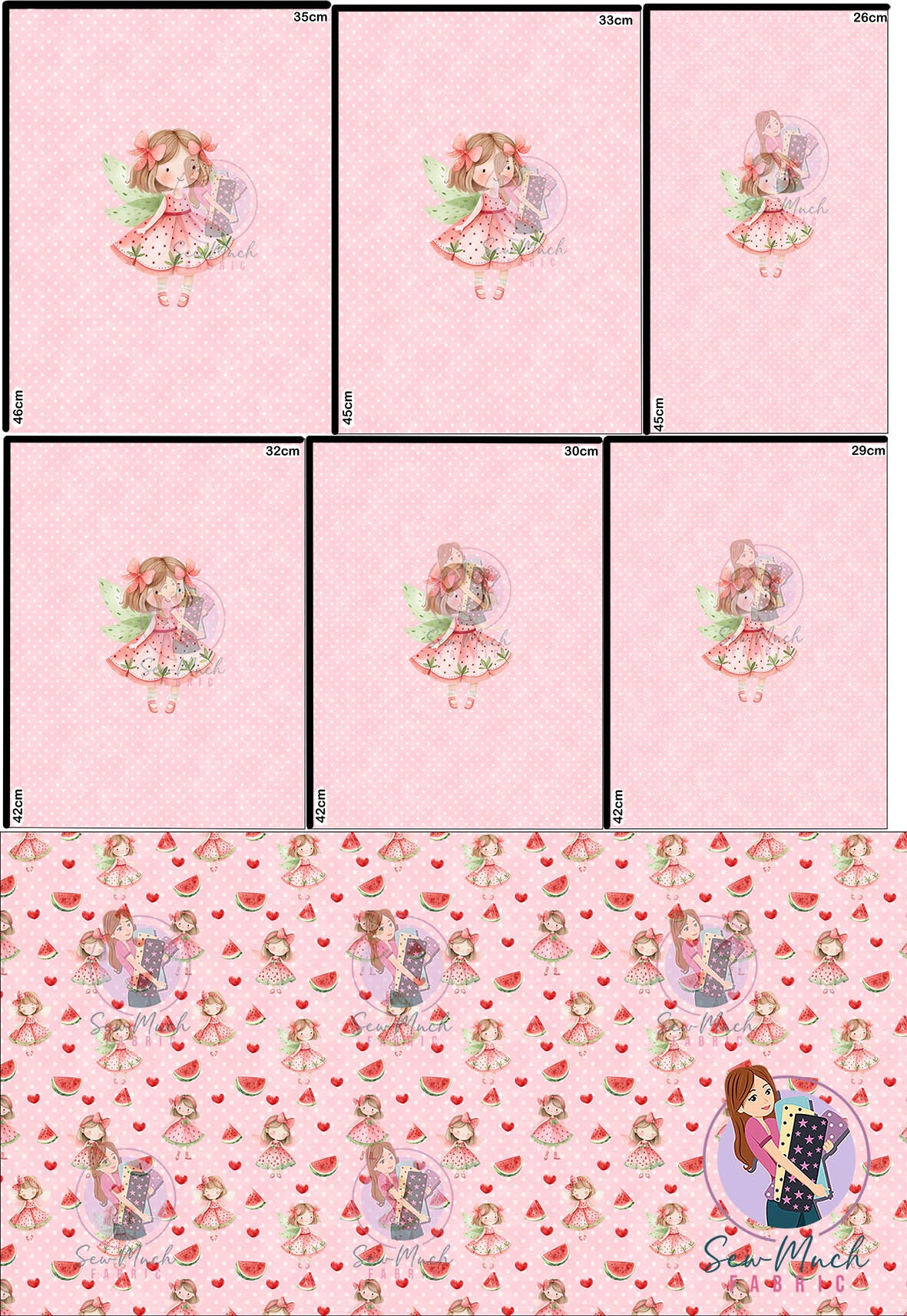 JULY Pre-Order (1): Strawberry Fairy 'PANEL FOR ROMPERS'