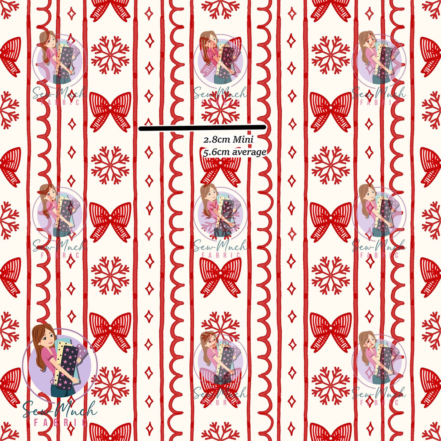 Snow & Bows | Woven | Retail | Average Scale