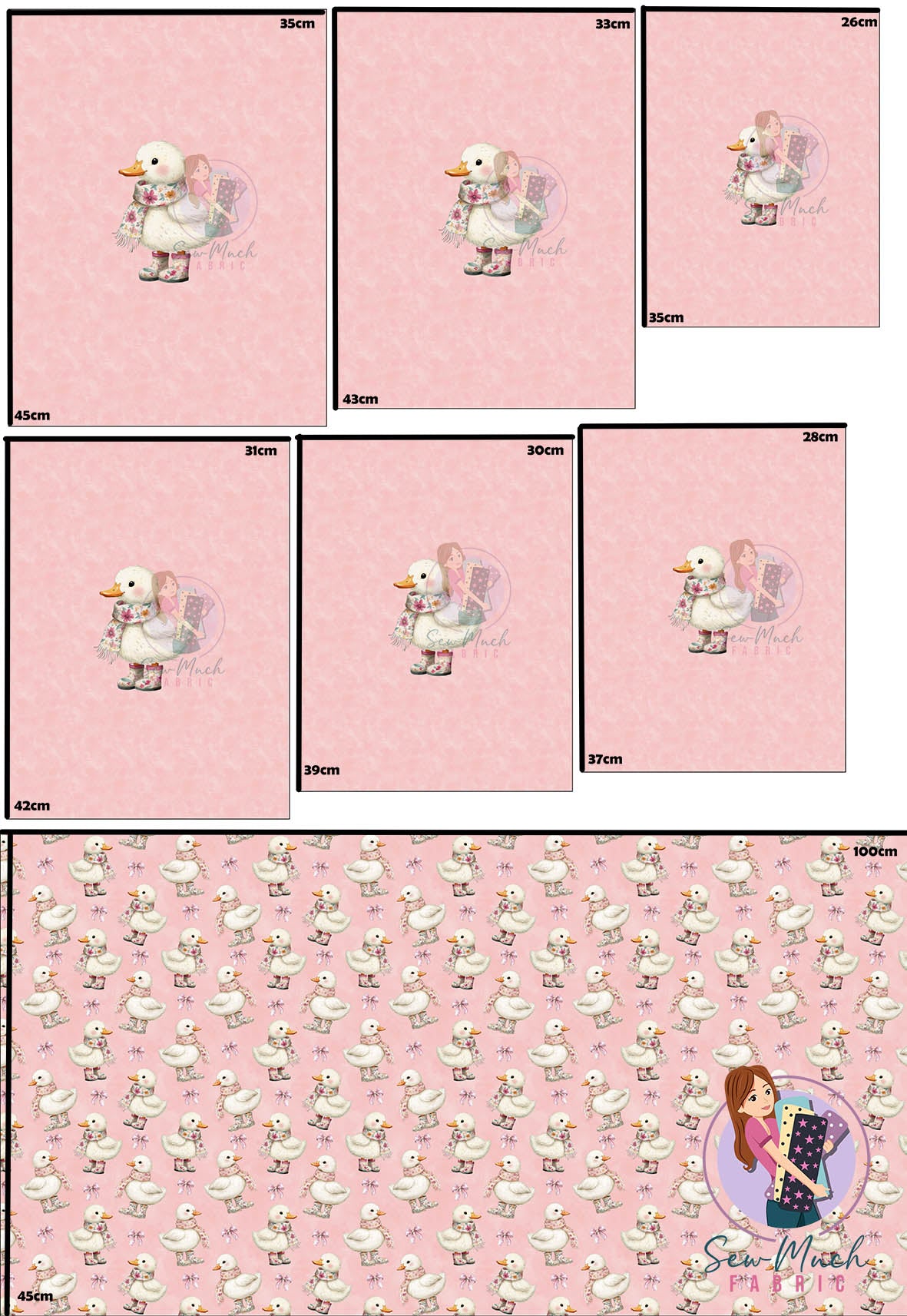 Unlimited Pre-Order: Pink Duck 'PANEL FOR ROMPERS'