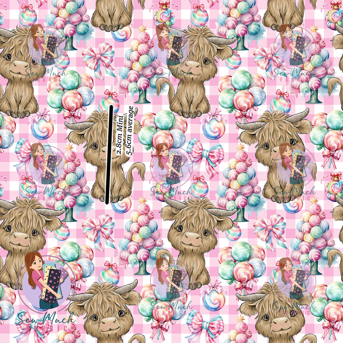 Christmas: Highland Pink Gingham | Woven | Retail | Average Scale