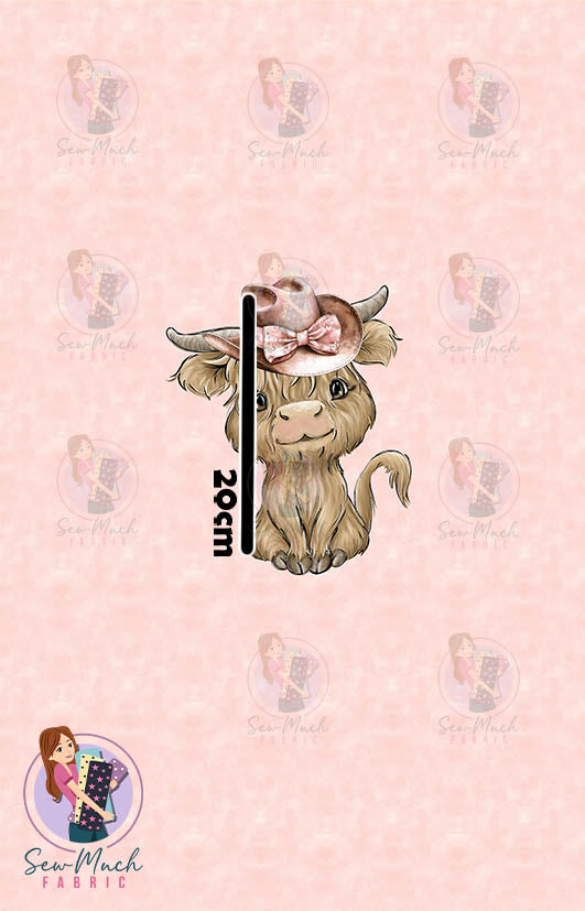 AUGUST Pre-Order (2): Highland Cow Pink Boots PANEL