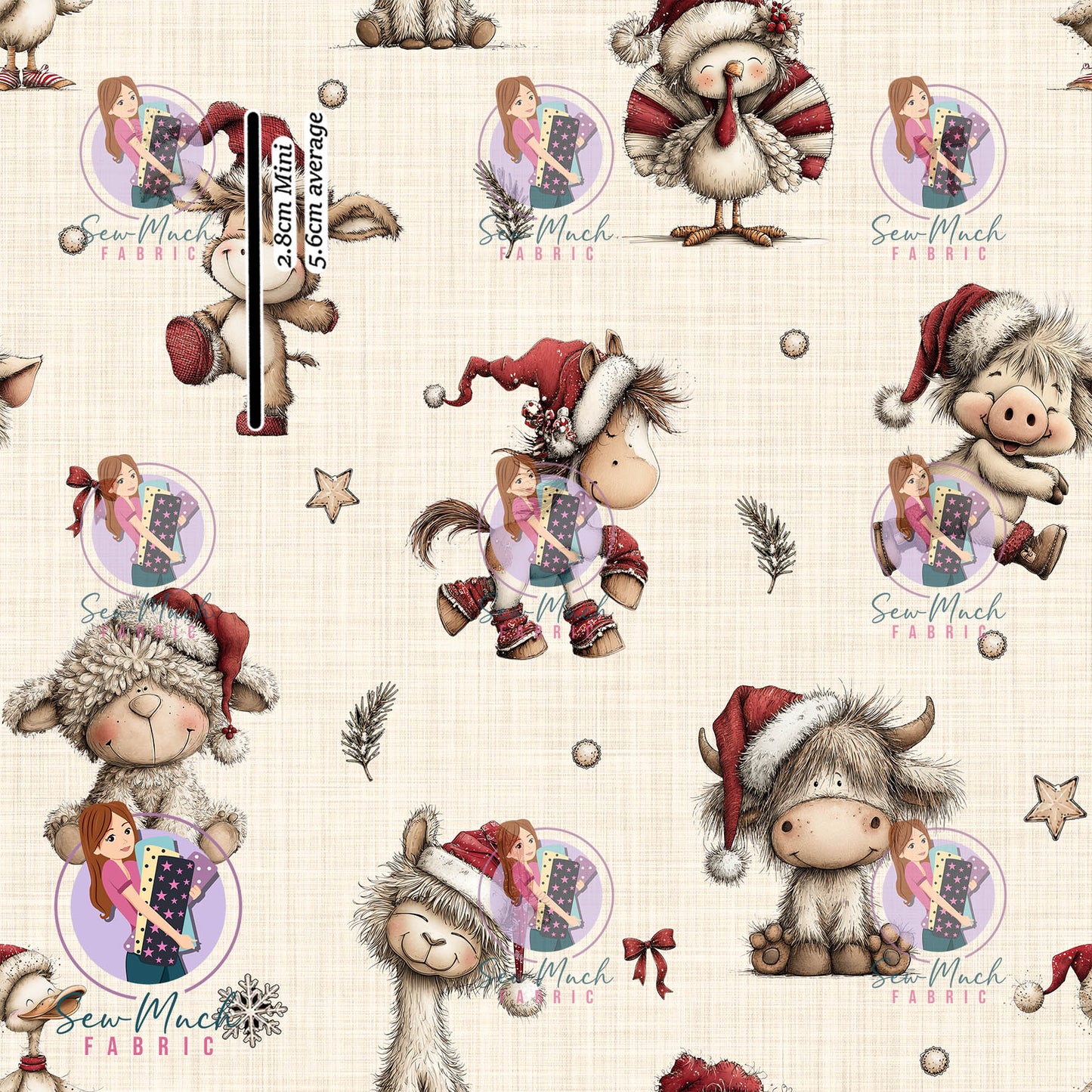 Christmas: Adorable Farm Animals | Woven | Retail | Average Scale