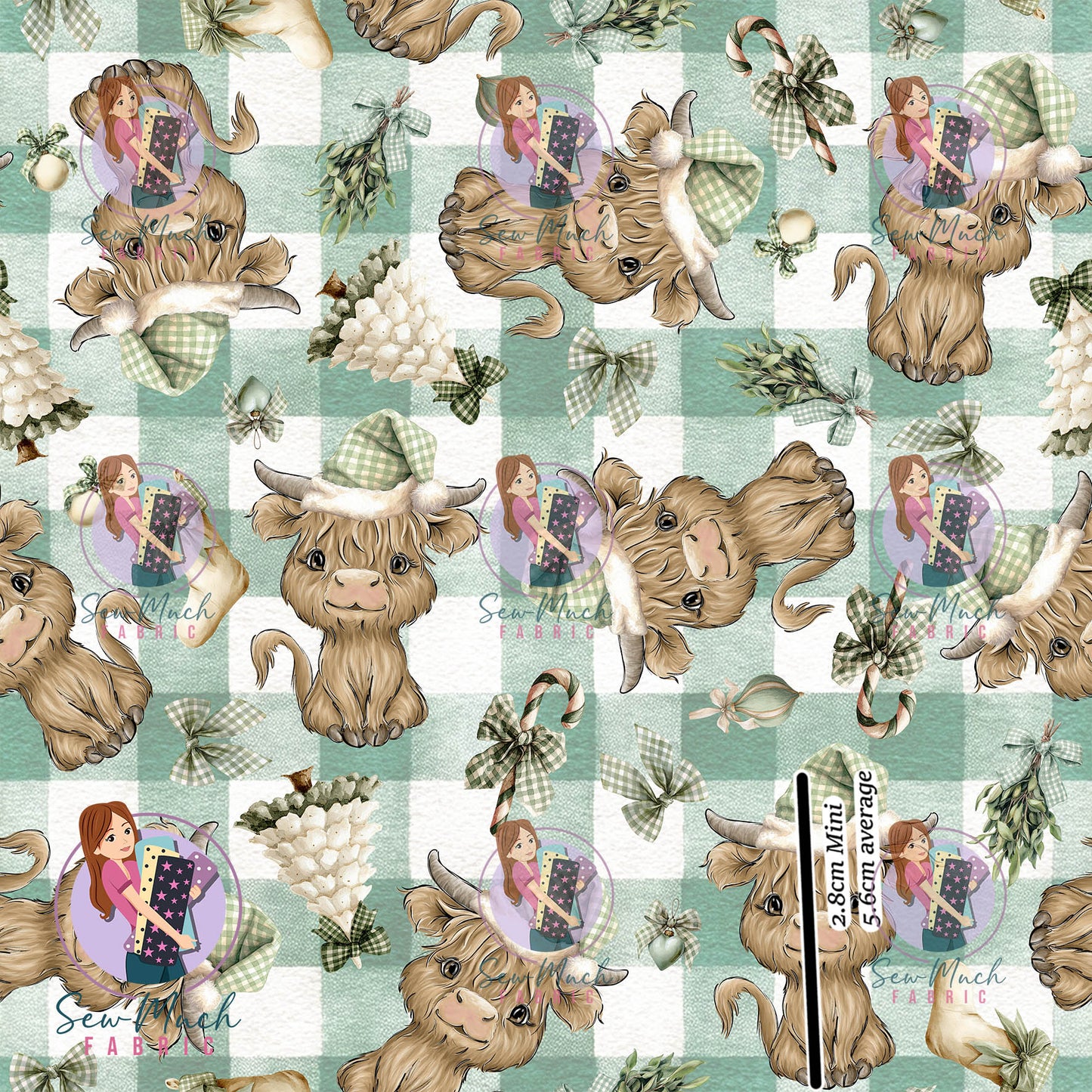 Christmas: Highland Green Gingham | Canvas | Retail | Average Scale