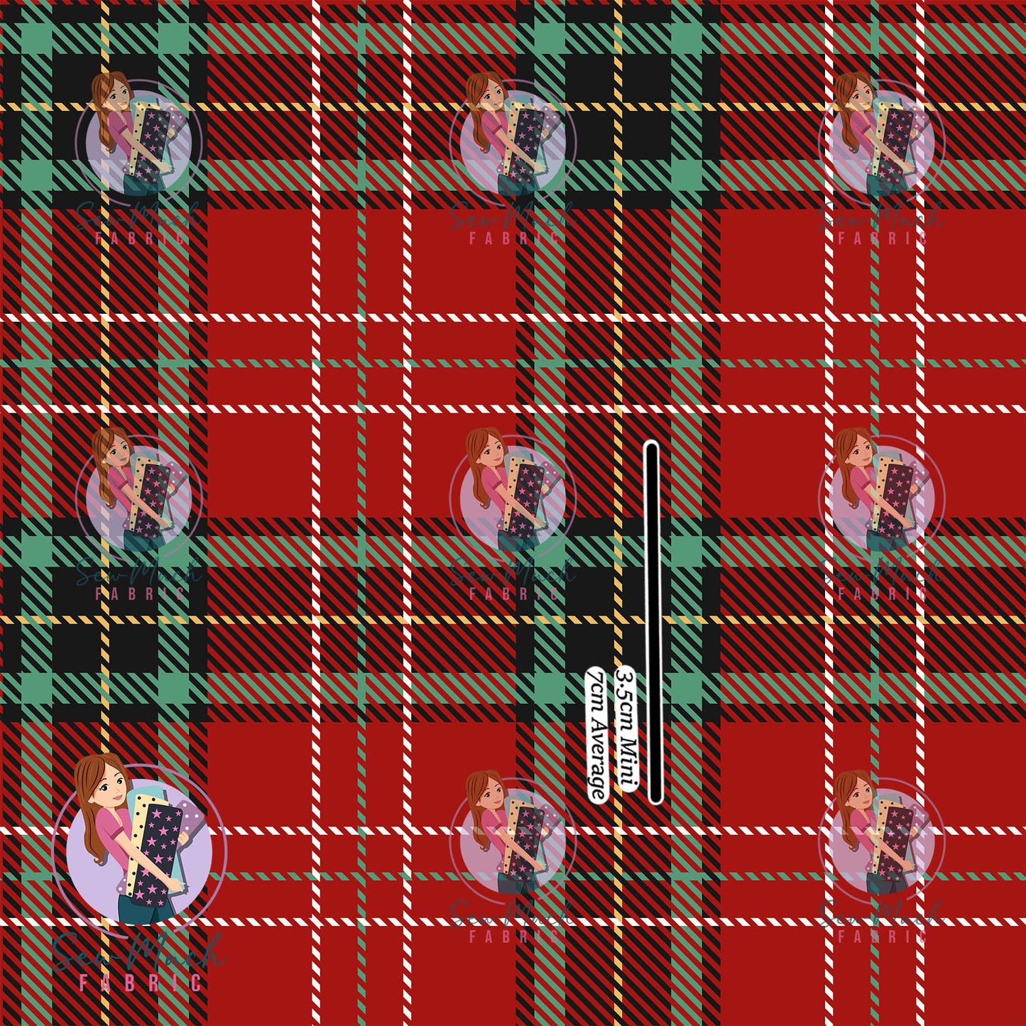 CHRISTMAS: Red Plaid | Woven | Retail | Average Scale