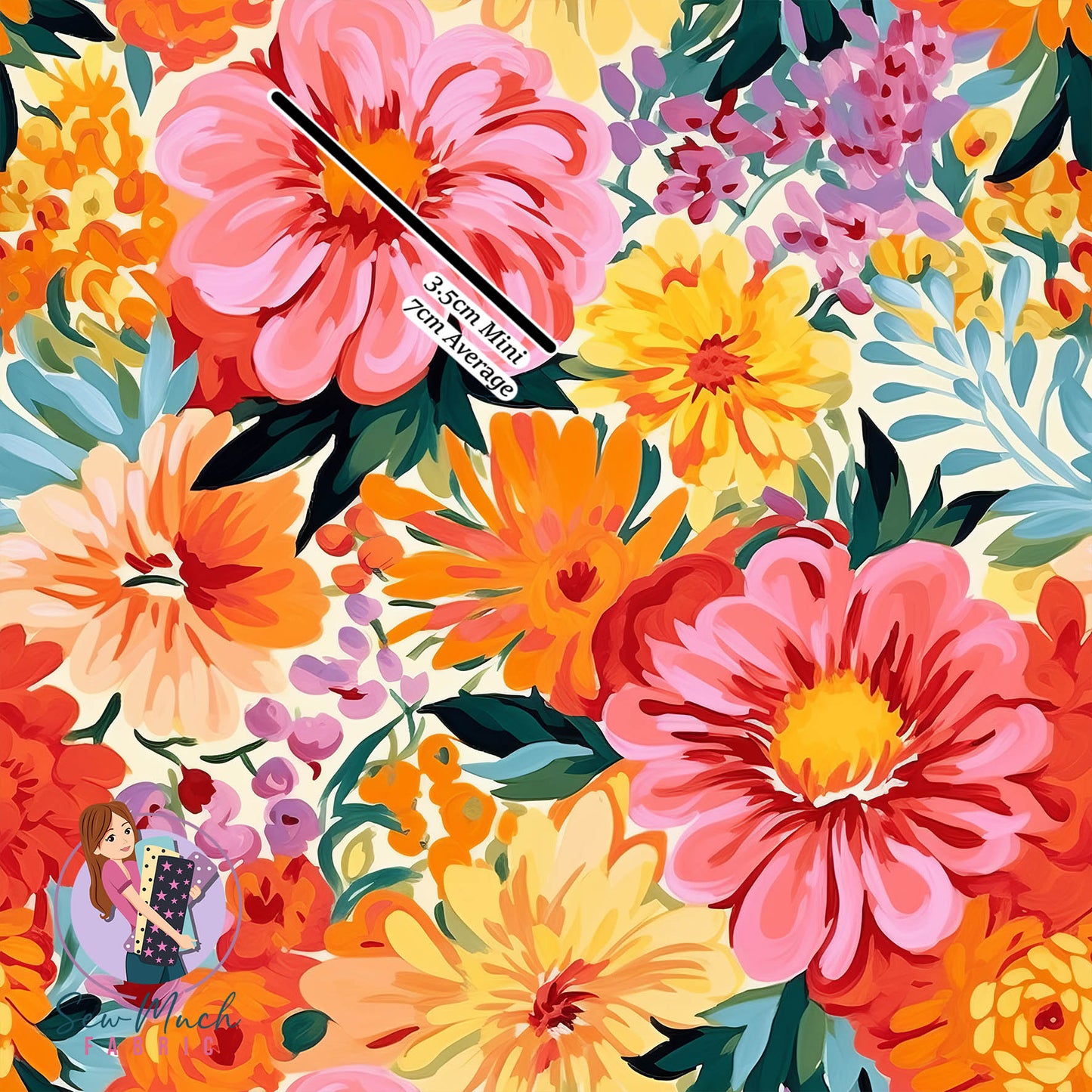 Floral Ava | French Terry | Retail | Average scale