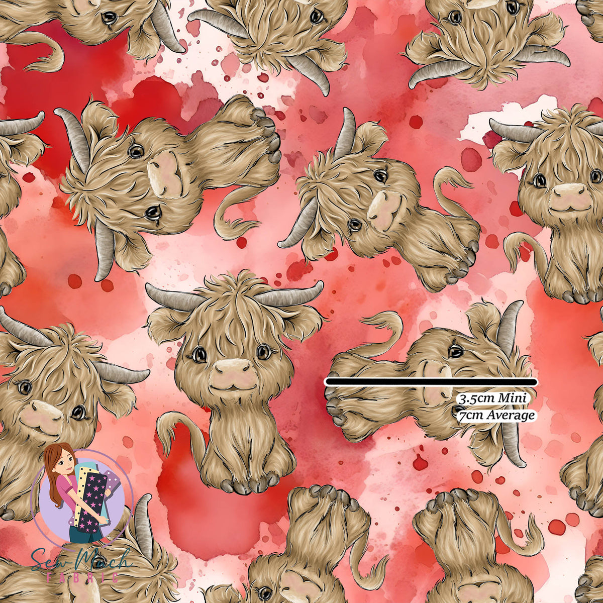 Highland Cow Red | Woven | Retail | Average Scale