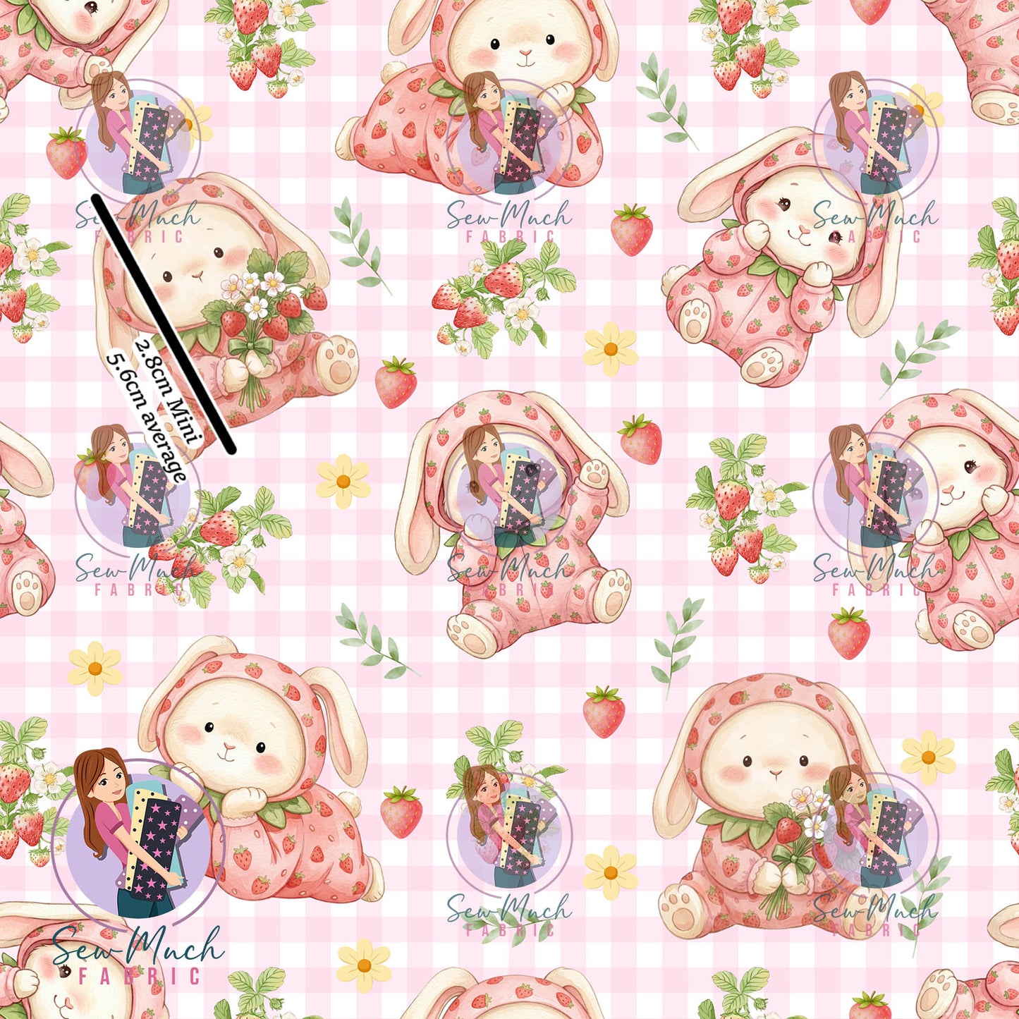 Strawberry Bunny | Woven | Retail | Average Scale