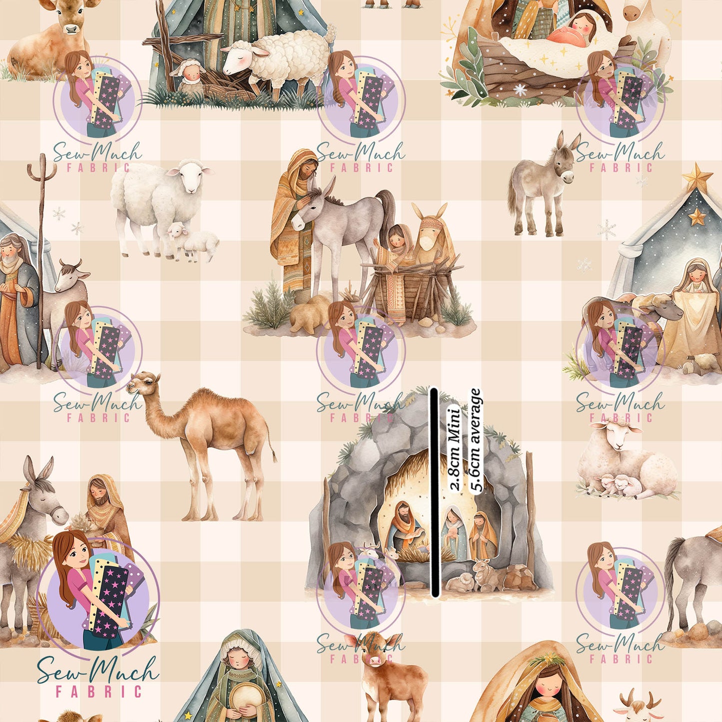 Christmas: Nativity Beige | Woven | Retail | MINI Scale