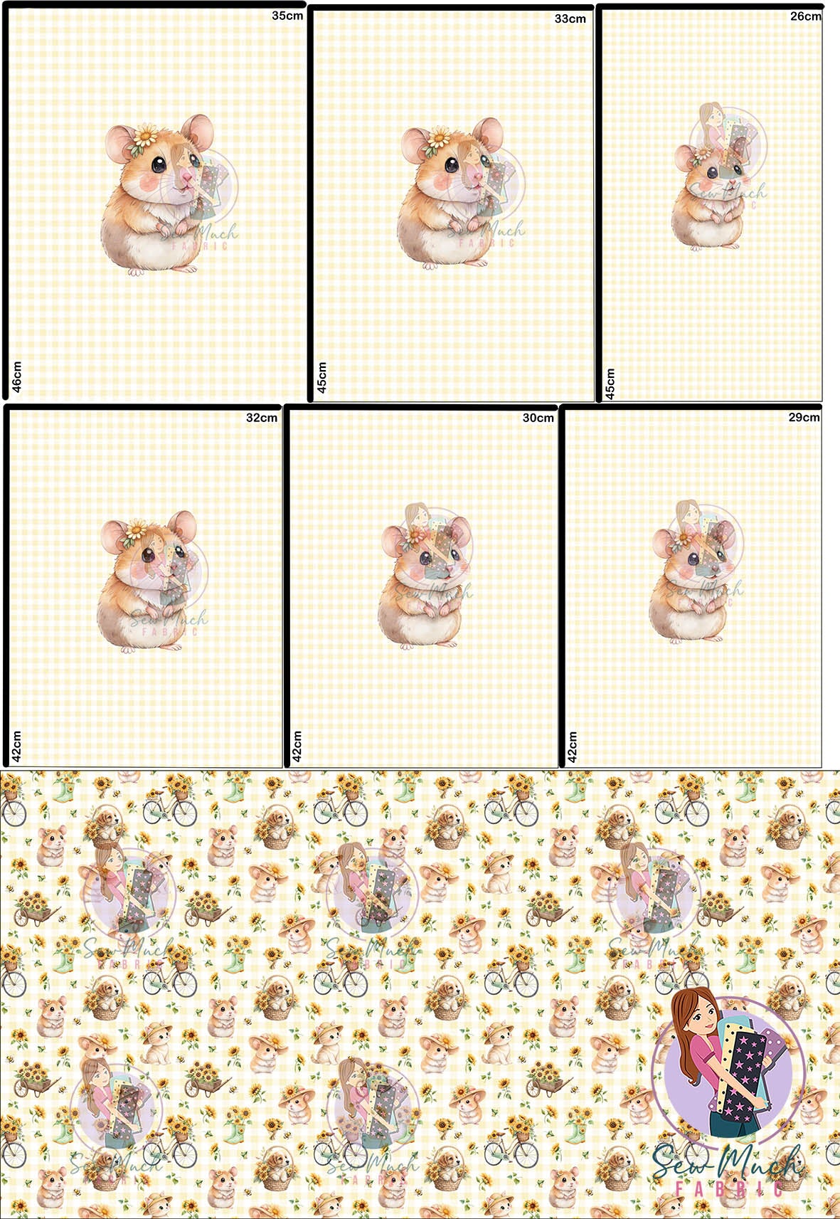 JULY Pre-Order (1): In the Garden Gingham 'PANEL FOR ROMPERS'