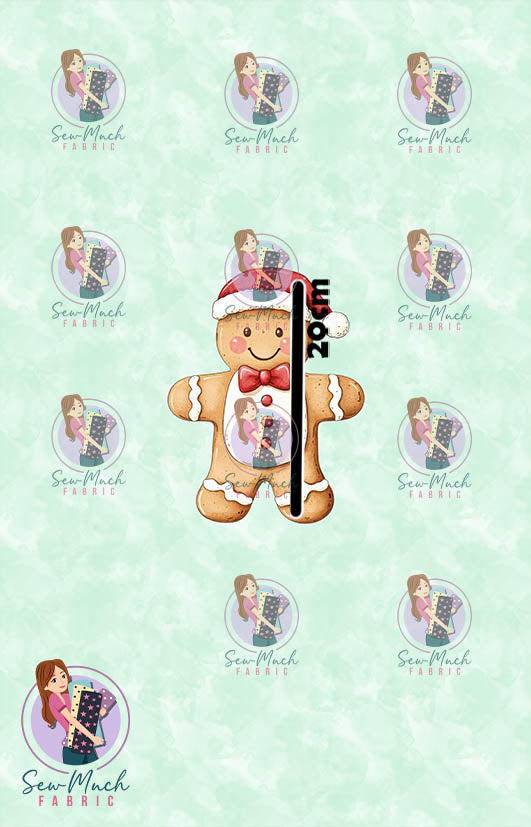 CHRISTMAS Pre-Order: Green Gingerbread PANEL