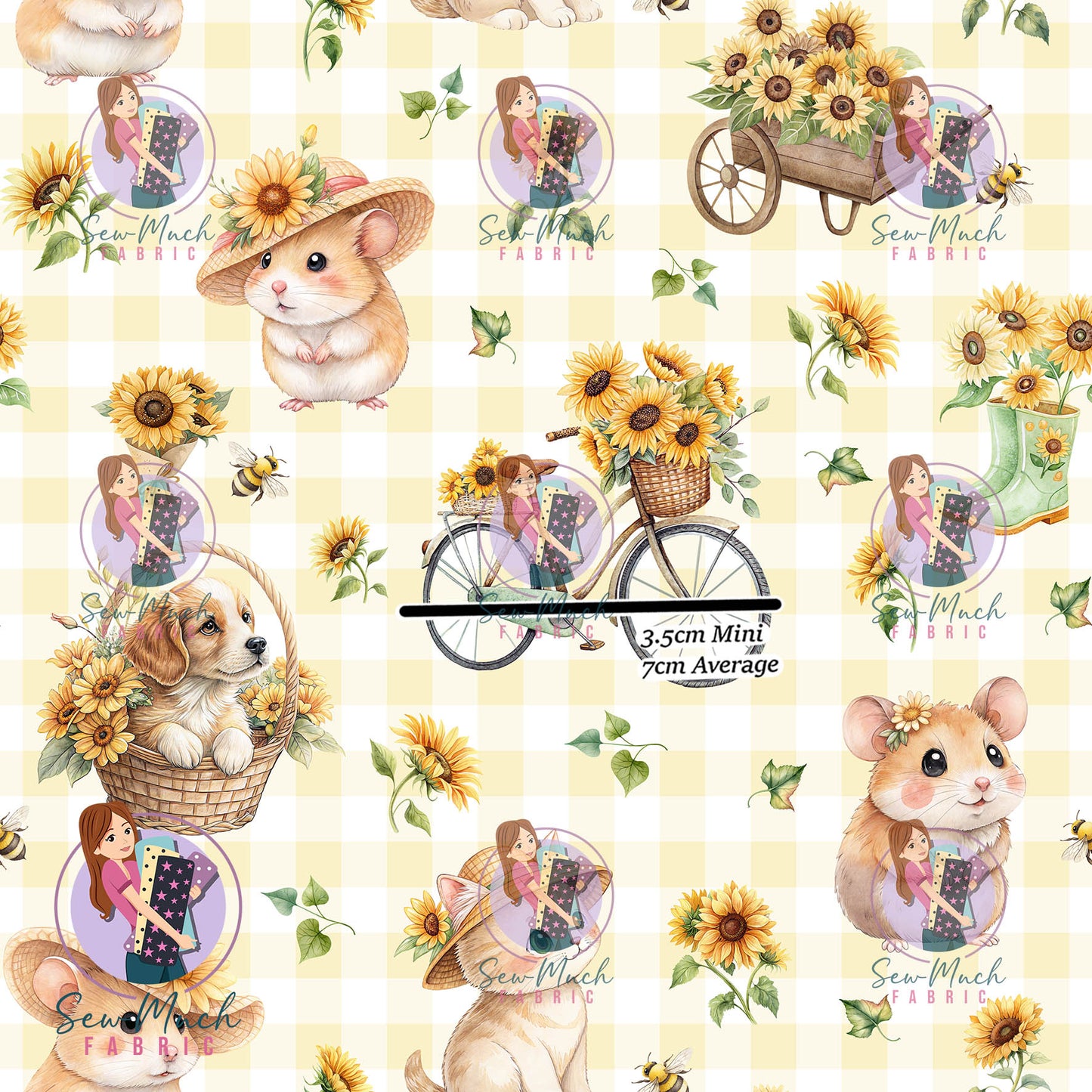 Animals Sunflowers | Woven | Retail | Average Scale
