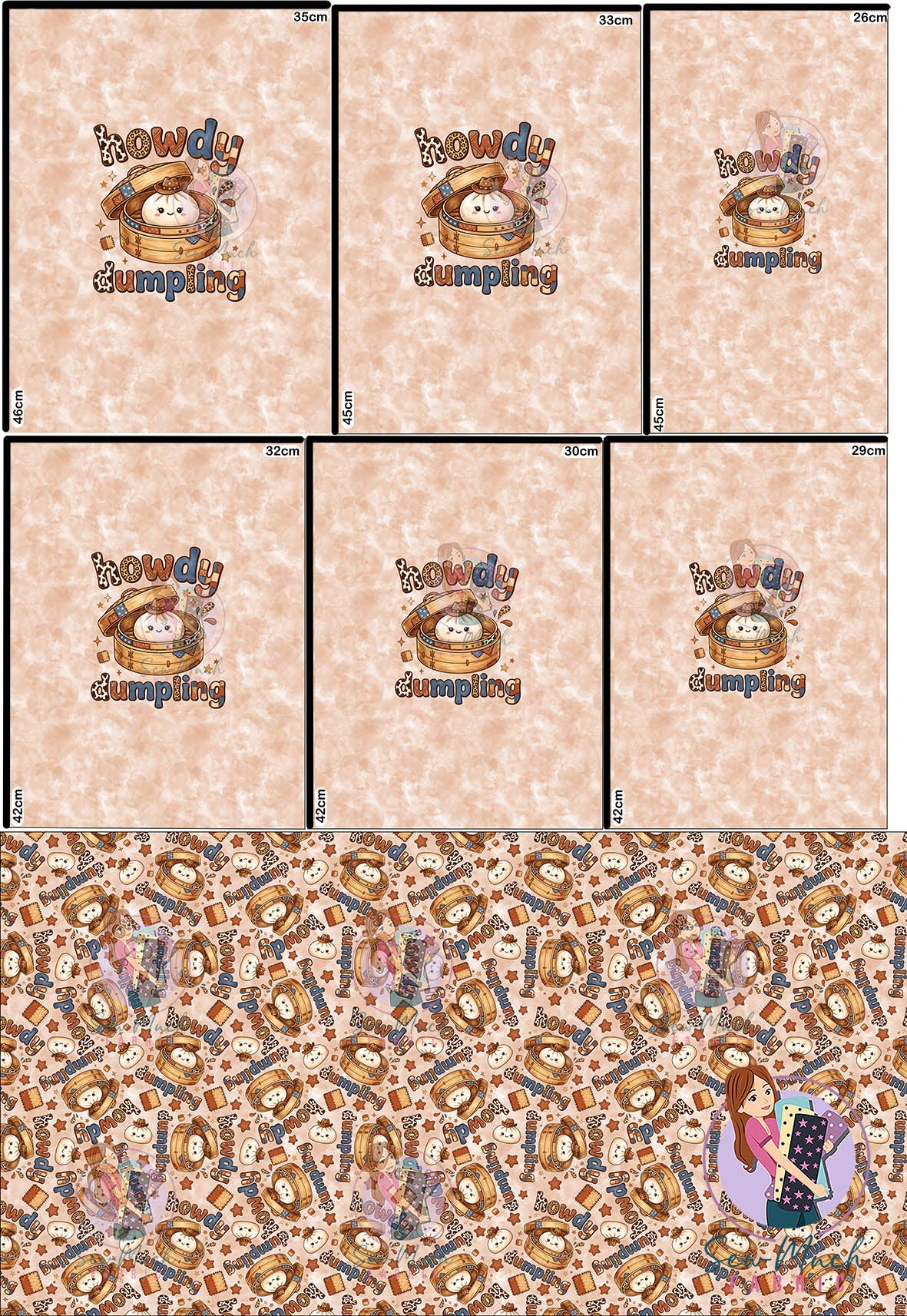 JULY Pre-Order (1): Howdy Dumpling 'PANEL FOR ROMPERS'