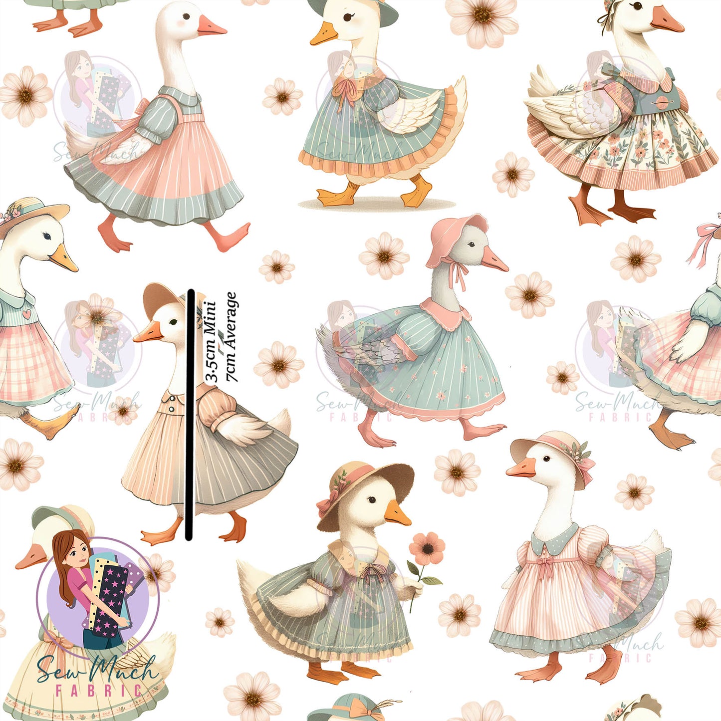 Floral Goose | Woven | Retail | MINI Scale