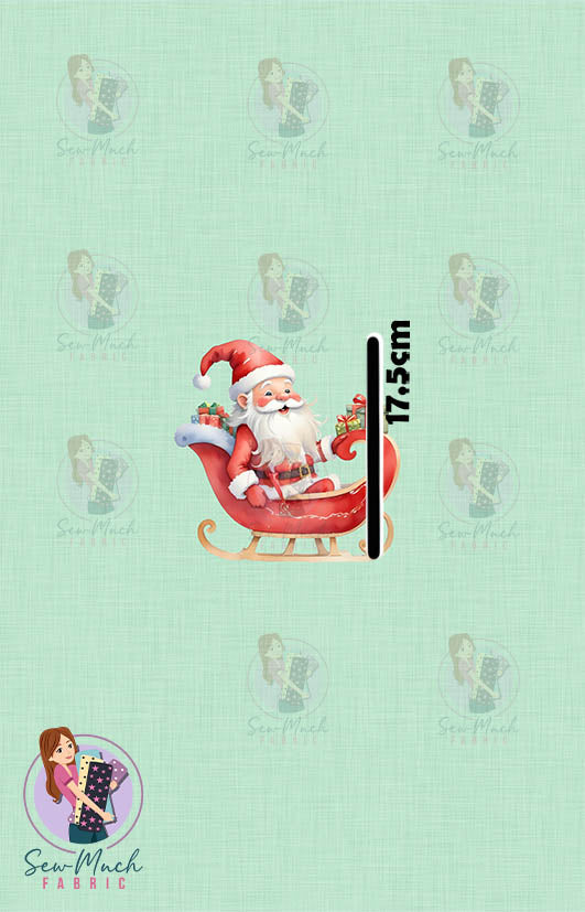 Christmas: Santa Sleigh | Woven | Retail | Average Scale