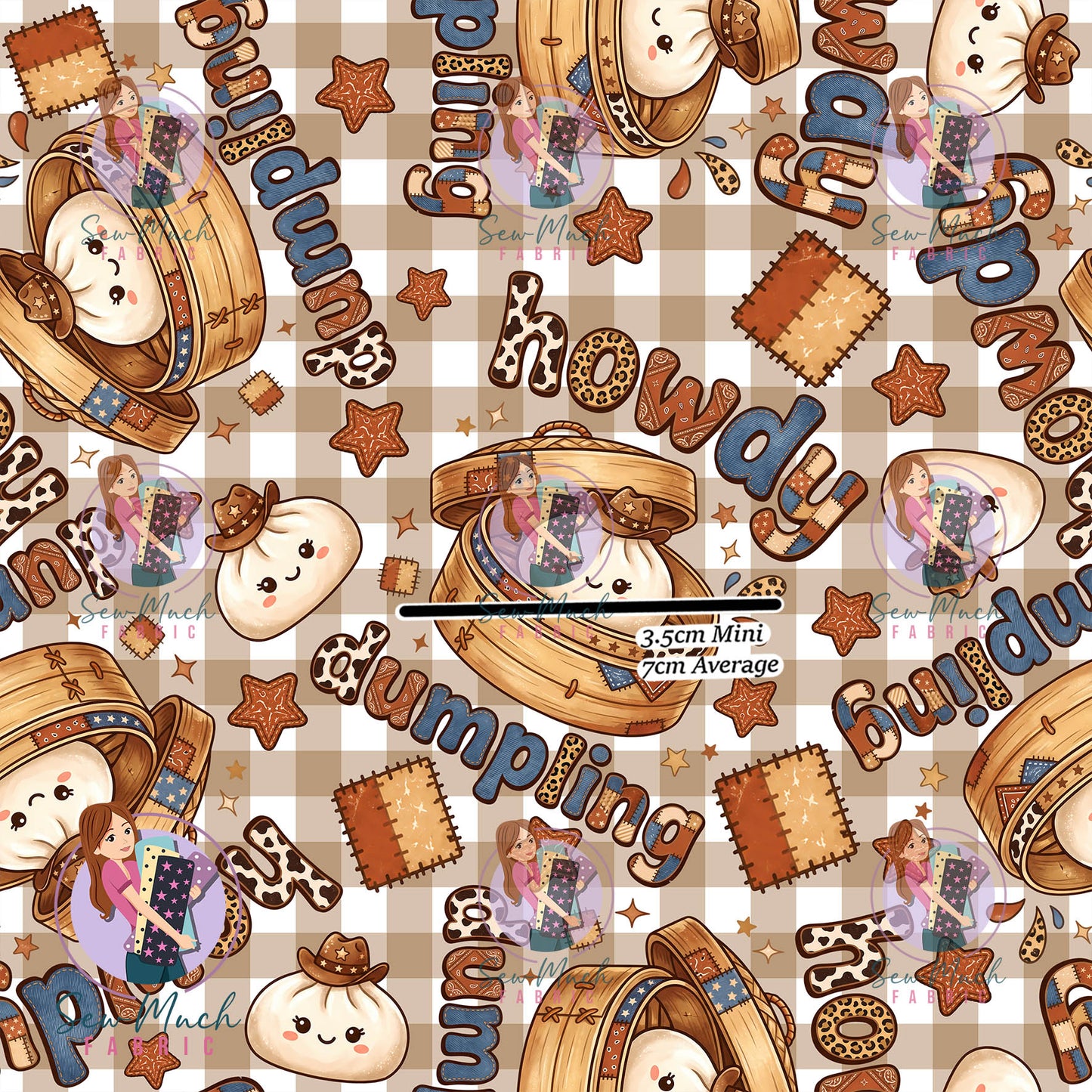 Howdy Dumpling Gingham | Woven | Retail | Average Scale