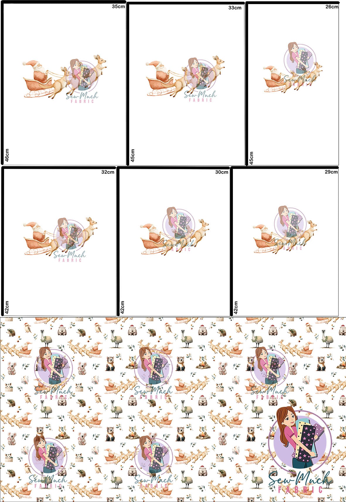 CHRISTMAS Pre-Order: Roo-dolph's Christmas Run 'PANEL FOR ROMPERS'