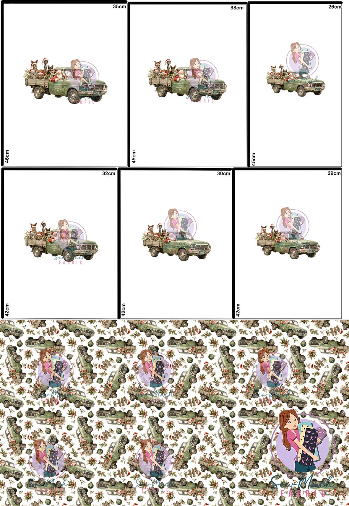 CHRISTMAS Pre-Order: Santa's Outback Delivery 'PANEL FOR ROMPERS'