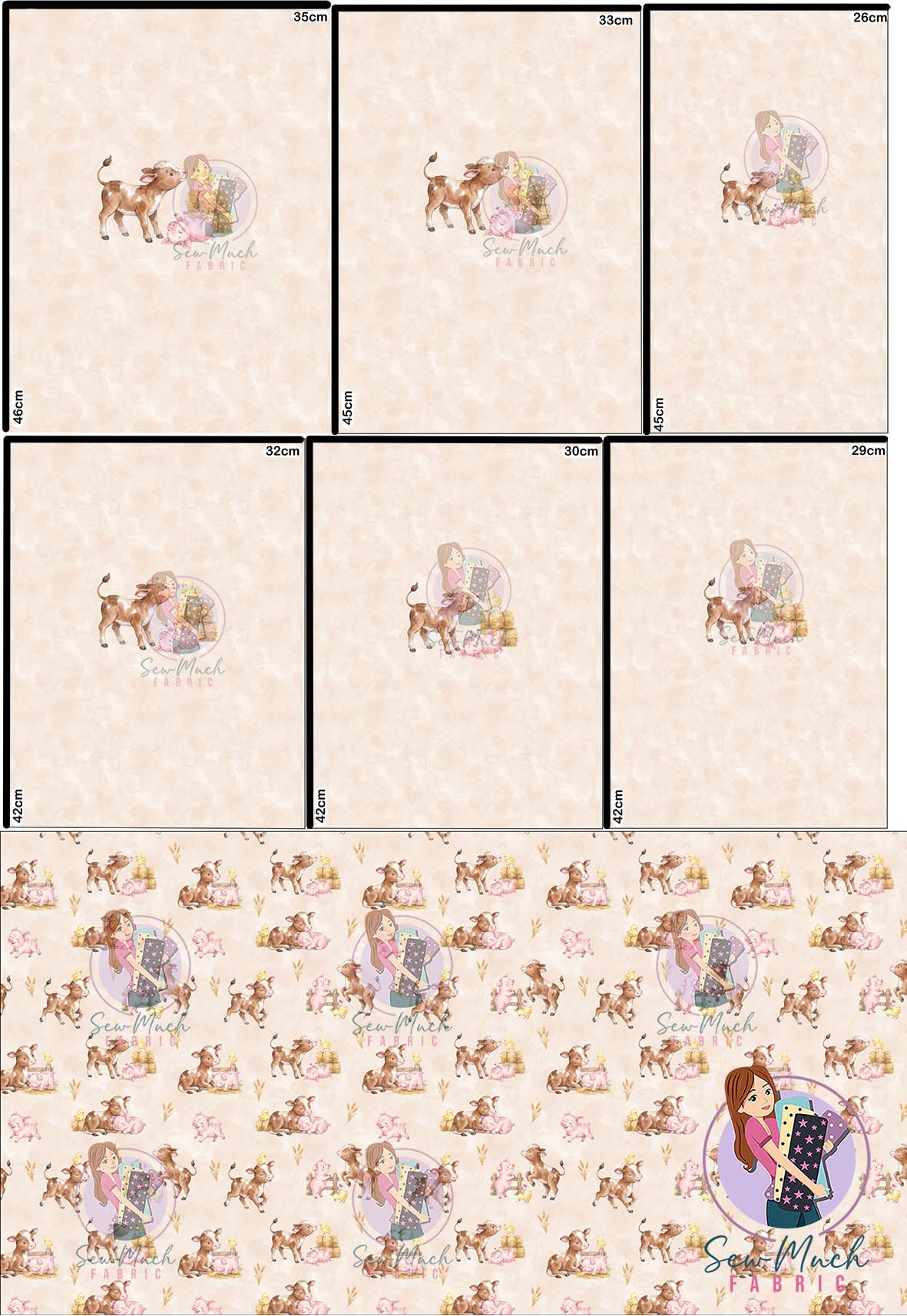 OCTOBER Pre-Order (1): Farm Friends 'PANEL FOR ROMPERS'