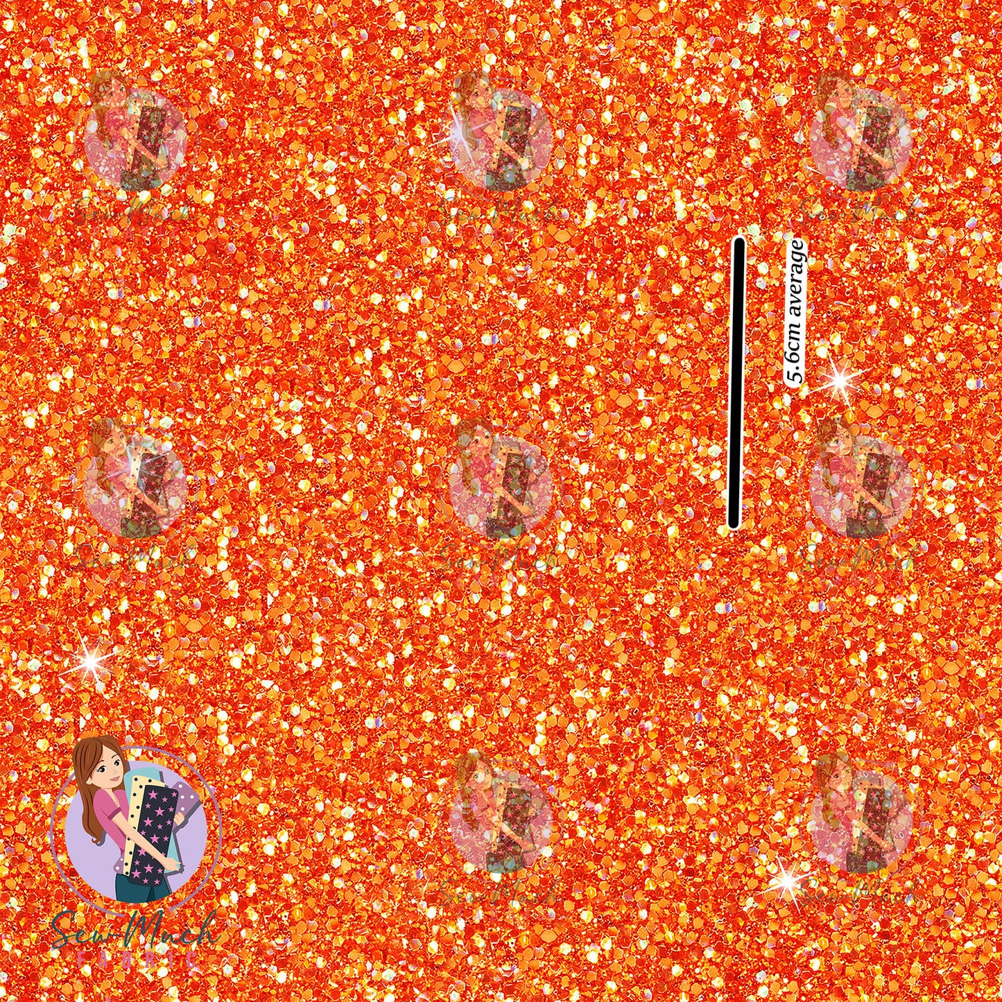 Orange Glitter | Woven | Retail | Average Scale
